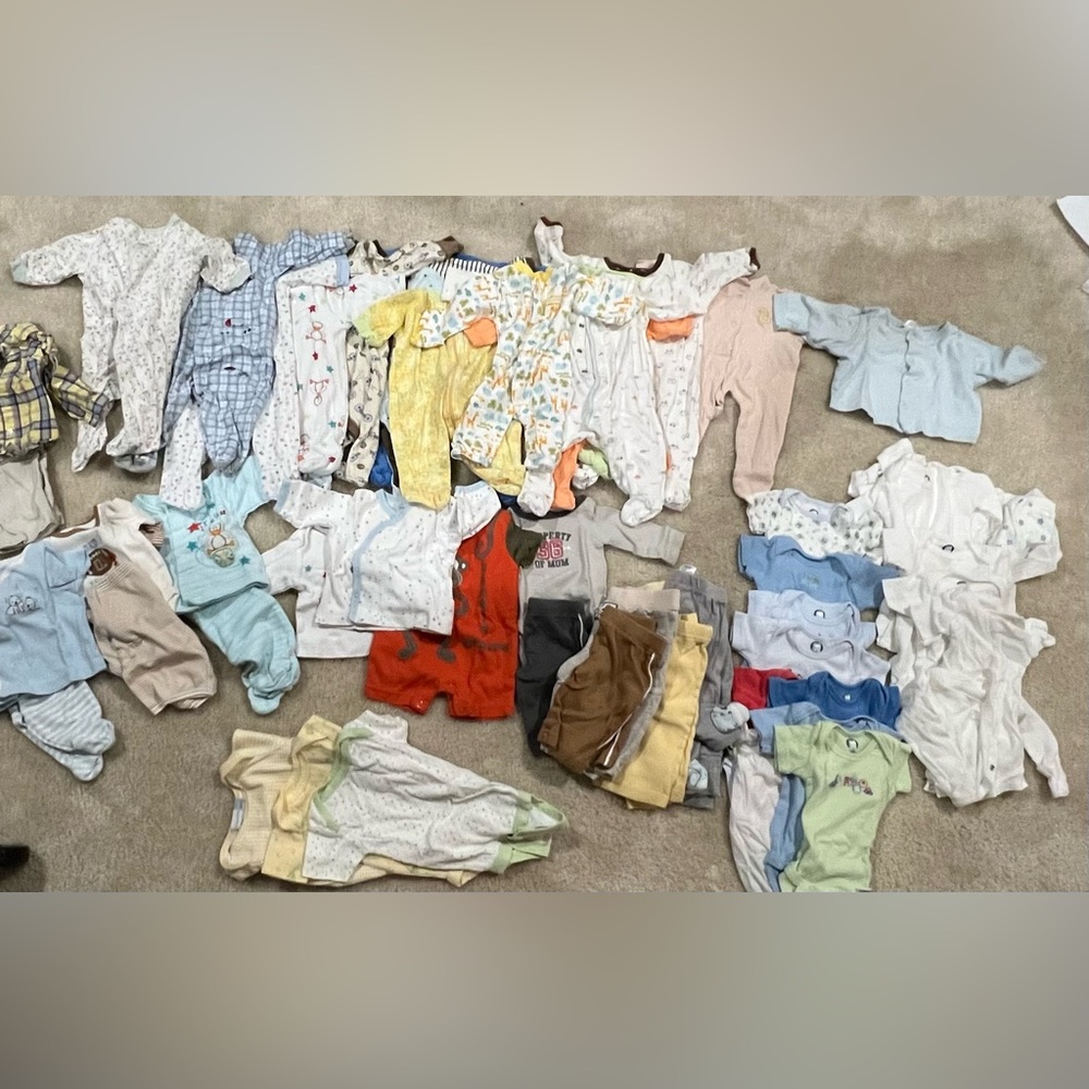 Huge lot of baby boy clothes size newborn and 0-3